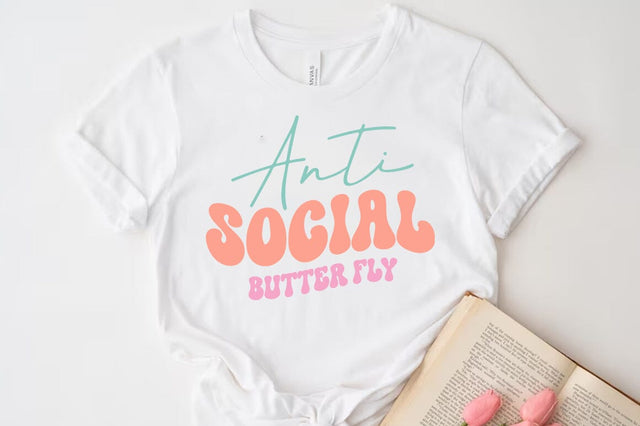 Anti Social Butter fly, Sarcasm Svg Design SVG FiveStarCrafting 