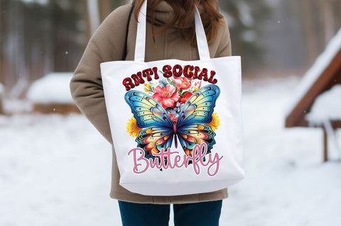 Anti social butterfly Sublimation Sublimation Designangry 