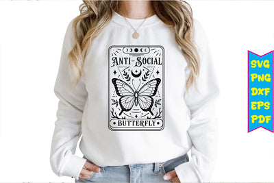 Anti Social Butterfly SVG Design SVG Craftlabsvg24 
