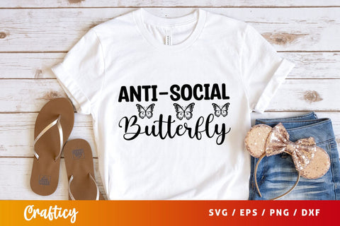 Anti-social butterfly Svg Design SVG Designangry 