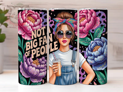 Anti Social Sarcastic Funny Tumbler, Sarcastic Tumbler Design, Anti Social Tumbler, Humor Sublimation Design, Not A People Person Tumbler, 20oz Skinny Tumbler Wrap, Snarky Tumbler Sublimation Lara' s Designs 
