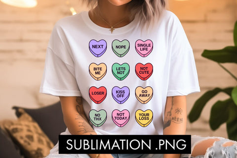 Anti Valentine Candy Hearts PNG Sublimation Sublimation Freeling Design House 