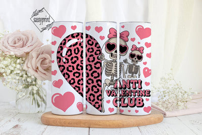 Anti-Valentine Club 20oz Tumbler Wrap Sublimation sassyprint 