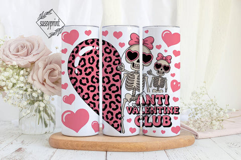 Anti-Valentine Club 20oz Tumbler Wrap Sublimation sassyprint 