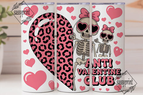 Anti-Valentine Club 20oz Tumbler Wrap Sublimation sassyprint 