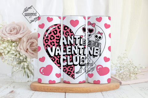 Anti-Valentine Club 20oz Tumbler Wrap Sublimation sassyprint 