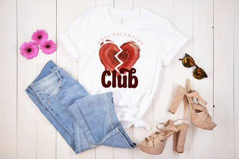 Anti Valentine Club PNG Sublimation Sublimation CraftLabSVG 