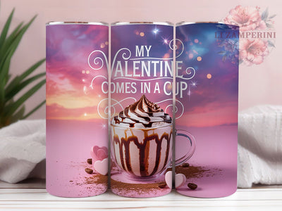 Anti Valentine Coffee Tumbler, Funny Valentine Wrap, Coffee Lover Cup, 20oz Sublimation Wrap, Stylish Anti Love Design Tumbler, Artistic Coffee Valentine Cup, Witty Anti Valentine Theme Wrap Sublimation Li Zamperini 