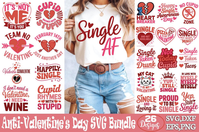 Anti-Valentine s Day SVG Bundle SVG Angelina750 