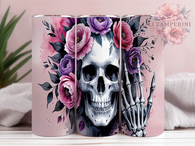 Anti-Valentine Skull 20oz Tumbler, Funny Skull Tumbler, Anti-Valentine, Skull Design, Sublimation Wrap, 20oz Tumbler, Unique Valentines Gift, Stoner Tumbler Sublimation Li Zamperini 