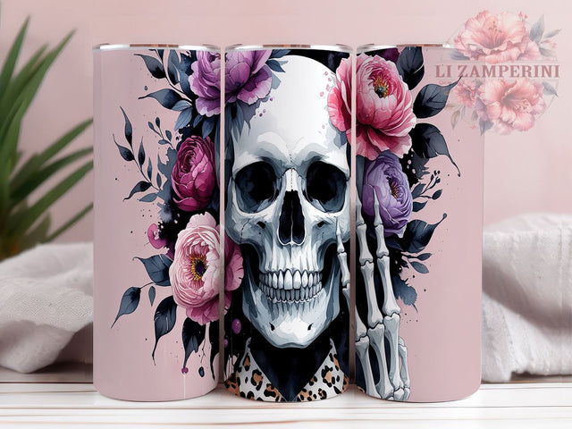 Anti-Valentine Skull 20oz Tumbler, Funny Skull Tumbler, Anti-Valentine, Skull Design, Sublimation Wrap, 20oz Tumbler, Unique Valentines Gift, Stoner Tumbler Sublimation Li Zamperini 