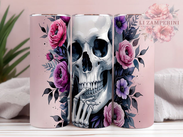 Anti-Valentine Skull 20oz Tumbler, Funny Skull Tumbler, Anti-Valentine, Skull Design, Sublimation Wrap, 20oz Tumbler, Unique Valentines Gift, Stoner Tumbler Sublimation Li Zamperini 