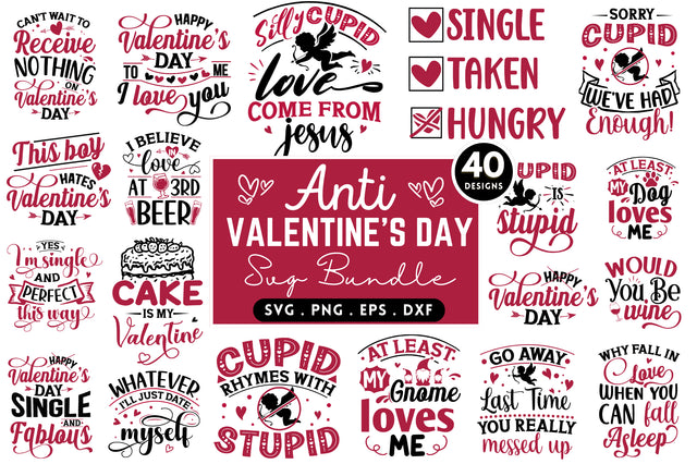 Anti Valentine SVG Bundle SVG Regulrcrative 