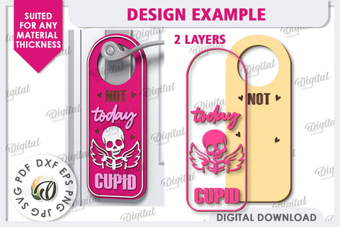 Anti Valentines Day Door Hangers Laser Cut Bundle. Love SVG SVG Evgenyia Guschina 