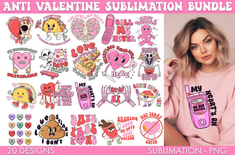 Anti Valentine's Day PNG Bundle Sublimation Cut file Sublimation Freeling Design House 