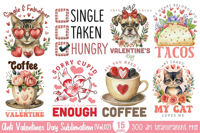 Anti Valentines Day Sublimation Bundle Sublimation CraftLabSVG 