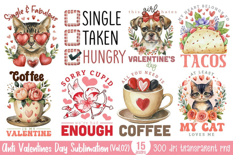 Anti Valentines Day Sublimation Bundle Sublimation CraftLabSVG 