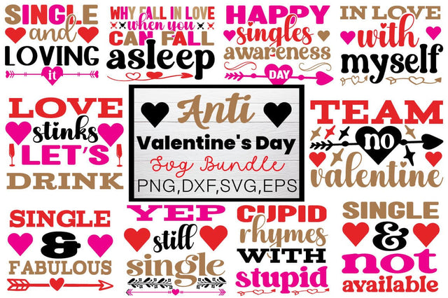 Anti Valentine's Day Svg Bundle SVG Angelina750 