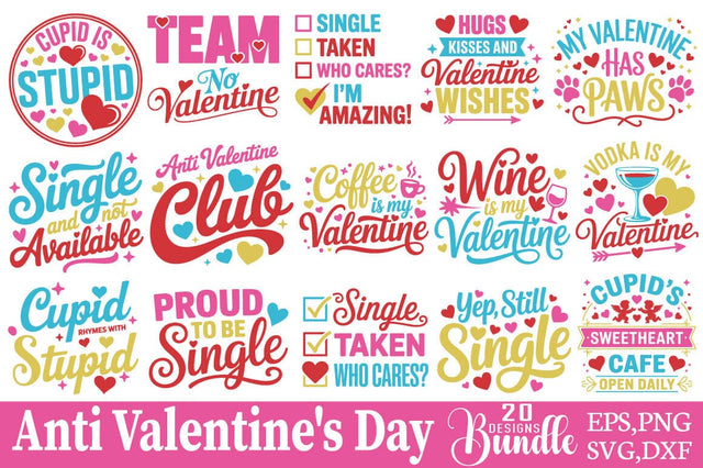 Anti Valentines Day SVG Bundle SVG Angelina750 