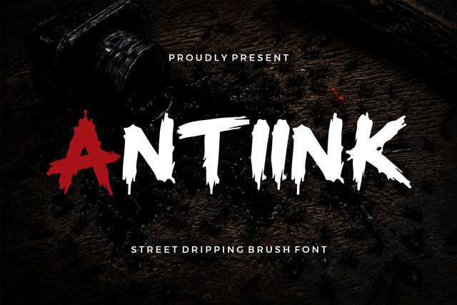 Antiink – Street Dripping Brush Font Font Mozzatype 