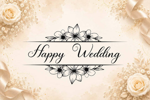 Antique Blossom Monogram Font Prasetya Letter 