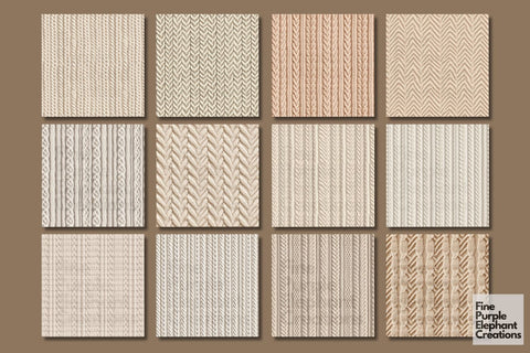 Antique Crochet | Granny Squares Afghan Stitched Fabric Texture Digital Pattern Fine Purple Elephant Creations 