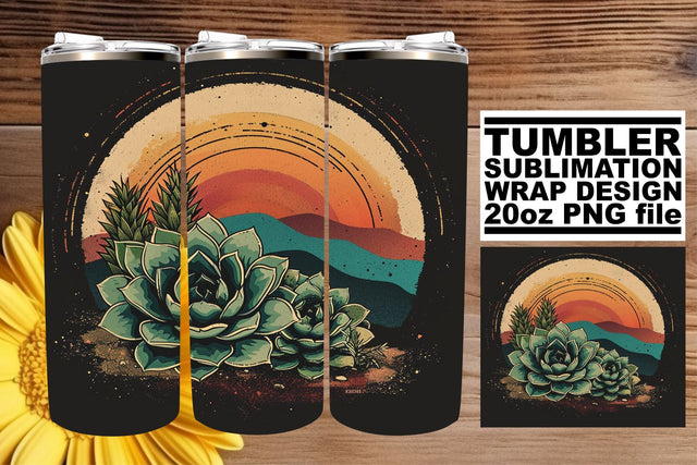 Antique Garden Fantasy: Retro Tumbler Design Sublimation afrosvg 