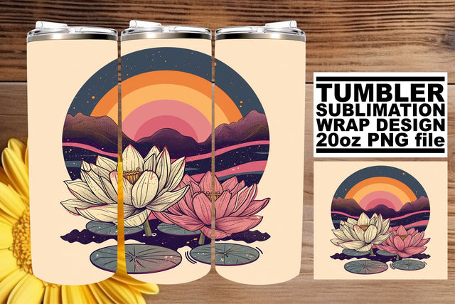 Antique Garden Fantasy: Retro Tumbler Design Sublimation afrosvg 