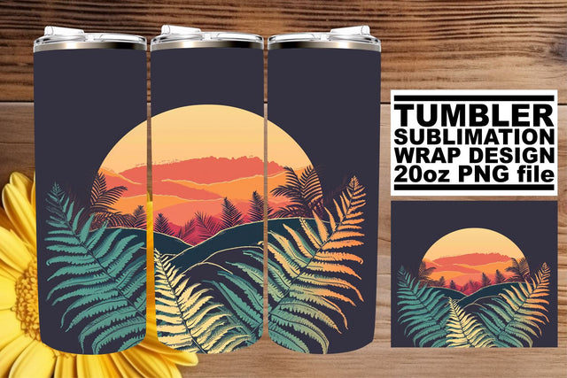 Antique Garden Symphony: Retro Tumbler Design Sublimation afrosvg 