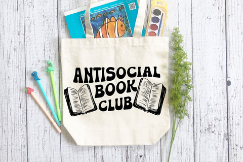 AntiSocial Book club svg Design SVG Regulrcrative 