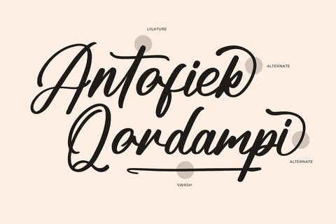 Antofiek Qordampi - Modern Bold Font Font Letterena Studios 