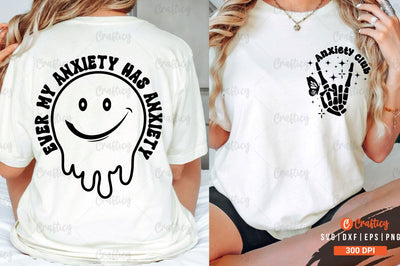 Anxiety club Front and Back SVG T shirt Design SVG Designangry 