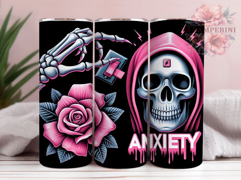 Anxiety Sublimation 20oz Tumbler Wrap PNG, Funny Anxiety Tumbler Png, Straight & Tapered Tumbler Wrap, Instant Digital Download Sublimation Li Zamperini 