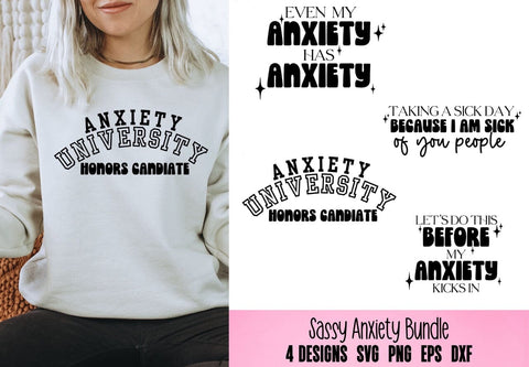 Anxiety-Themed Funny SVG Bundle for DIY Projects SVG So Fontsy Design Shop 