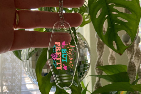 Anxious but pretty Keychain SVG Design SVG Designangry 