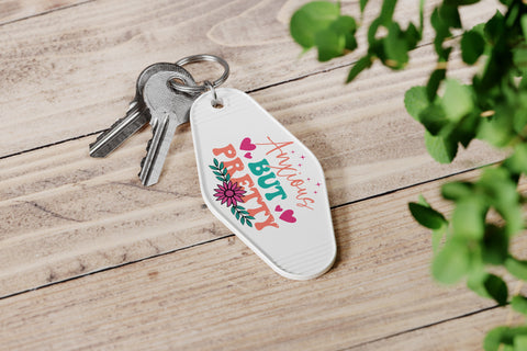 Anxious but pretty Keychain SVG Design SVG Designangry 