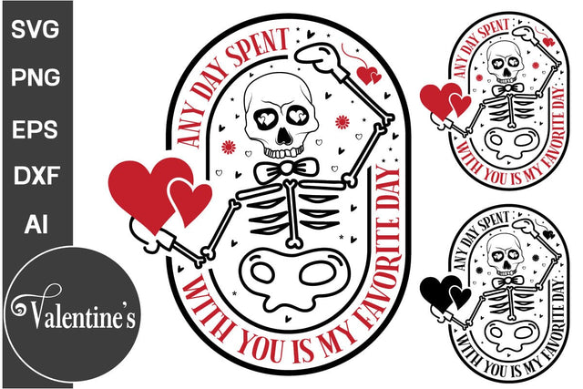 Any Day Spent With You Is My Favorite Day Round Sign SVG Design, SVGs, Food & Drink, Print & Cut, Quotes and Sayings SVG DesignPlante 503 