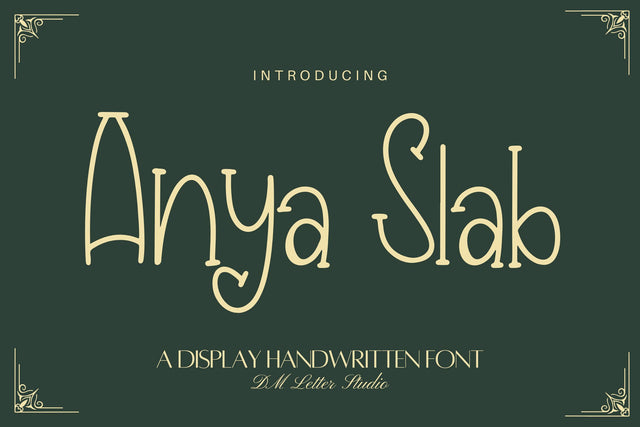 Anya Slab Font Dm Letter Studio 
