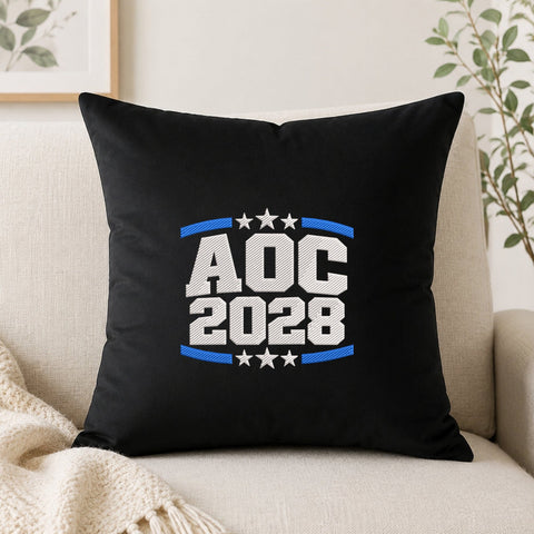 AOC 2028 Embroidery Design – Political Election Machine Embroidery File, Campaign Style AOC 2028 Design Embroidery/Applique DESIGNS PatternFeed8 