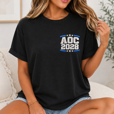 AOC 2028 Embroidery Design – Political Election Machine Embroidery File, Campaign Style AOC 2028 Design Embroidery/Applique DESIGNS PatternFeed8 