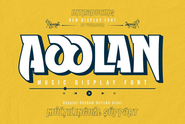 Aoolan - Music Display Font Font twinletter 