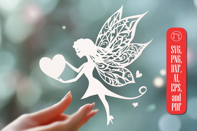 aper Cut Valentine Fairy SVG Cut File SVG MD JOYNAL ABDIN 