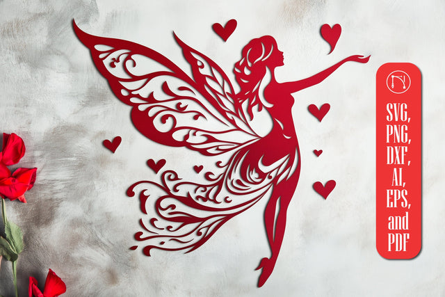 aper Cut Valentine Fairy SVG Cut File SVG MD JOYNAL ABDIN 