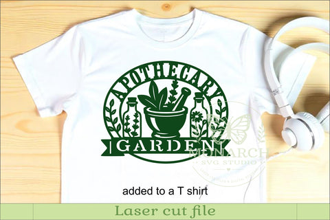 Apothecary Garden Sign SVG | Botanical Wall Art & Herb Laser SVG APInspireddesigns 