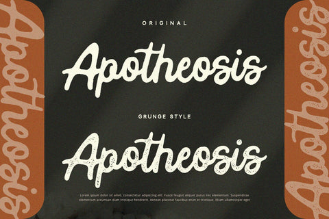 Apotheosis - Rough Script Font Alpaprana Studio 