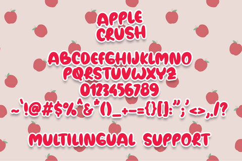 Apple Crush Font Font Dm Letter Studio 