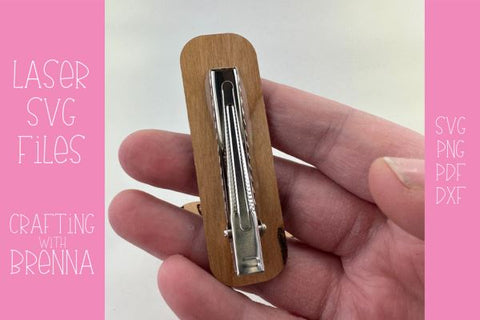 Apple Hair Clip Laser SVG File SVG Crafting With Brenna 