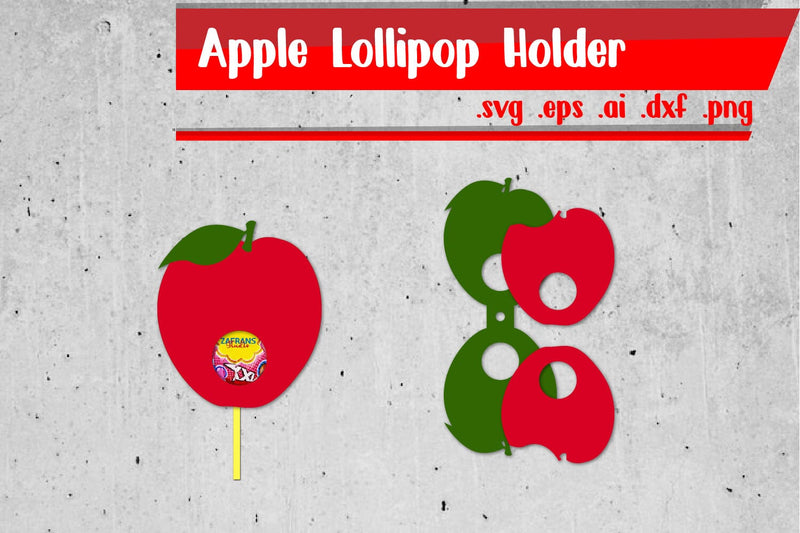 Apple Lollipop Holder SVG zafrans studio 