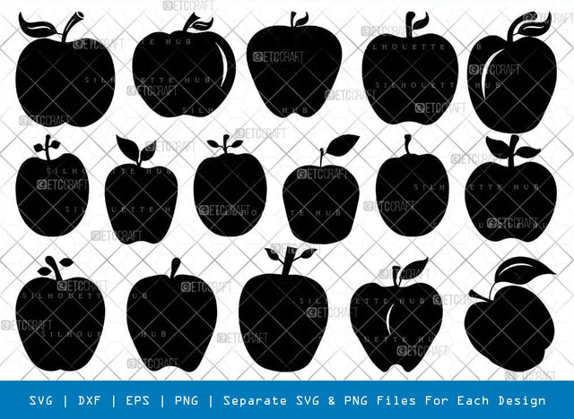 Apple Svg Cricut Cut Files Png Bundle, SB01131 SVG ETC Craft 