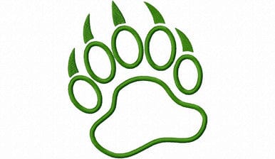 Applique Bear Paw Print Machine Embroidery Design Embroidery/Applique DESIGNS Rivermill Embroidery 